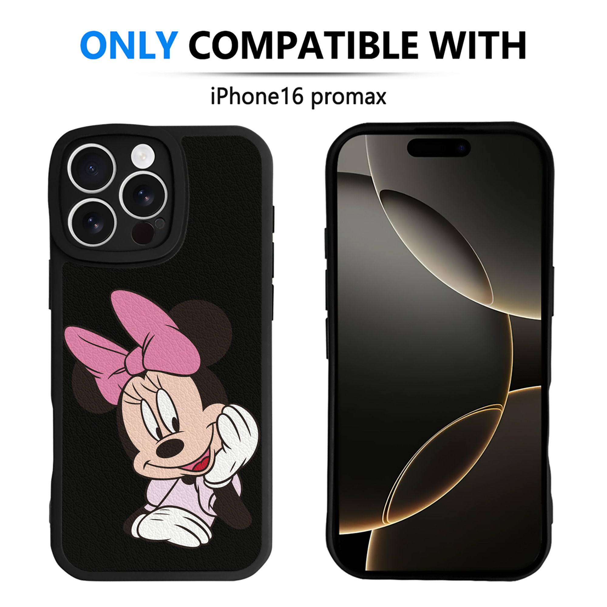 （画像用） ミッキーマウス Mickey Mouse 【iPhone 16シリーズ対応】シリコンスマホケース（レザー調） 材質：シリコン